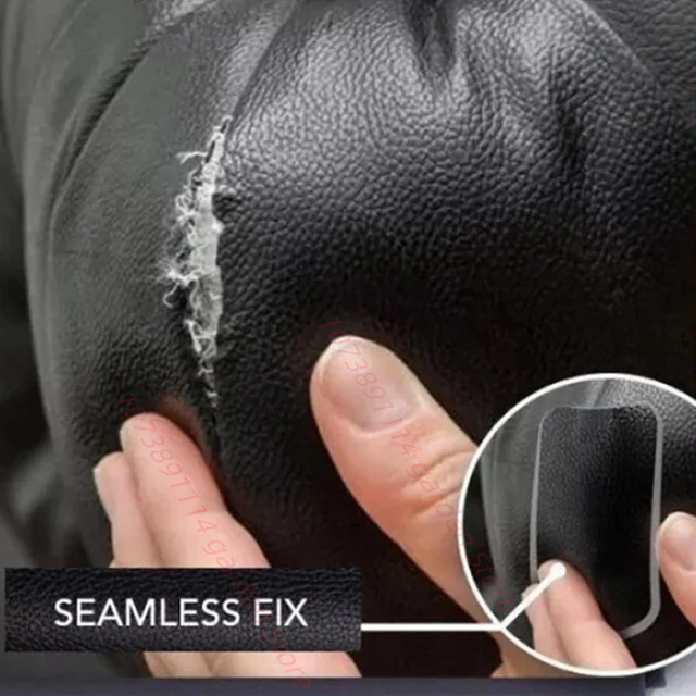 Selbstklebende Lederreparatur-Flicken zur Aufarbeitung von Möbeln, Sofas, Autositzen und Taschen aus PU-Gewebe in Schwarz und Gelb - Bild 1