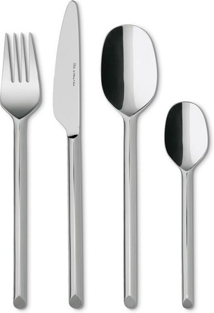Villeroy & Boch Tafelbesteck like. Set aus Edelstahl in Silber, 16-teilig