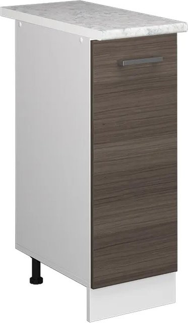 Vicco Apothekerunterschrank R-Line Küchenschrank in Weiß und Edelgrau mit Marmor Arbeitsplatte Breite: 30 cm - Bild 2