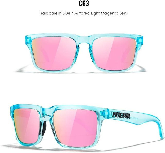 KDEAM Sportsonnenbrille, Vollrand, Square, polarisiert, Unisex, pink - Bild 1