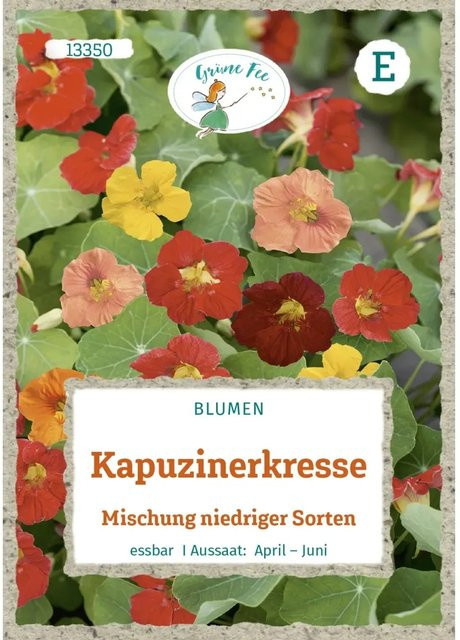 Grüne Fee Kapuzinerkresse Mischung Niedriger Sorten Saatgut für Garten und Blumenkästen - Bild 1