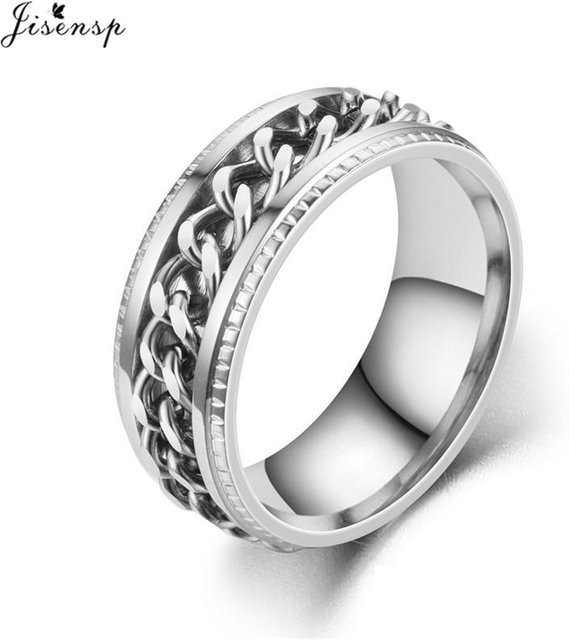 Fidget Ring Edelstahl, Gold, Schwarz, Unisex - Bild 1