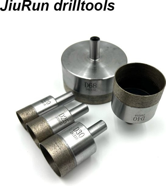 JiuRun Drilltools Diamant Bohrer gesintert für Fliesen, Marmor, Glas, Keramik und Jade, Farbe: Silber, Durchmesser: 4 mm - Bild 1
