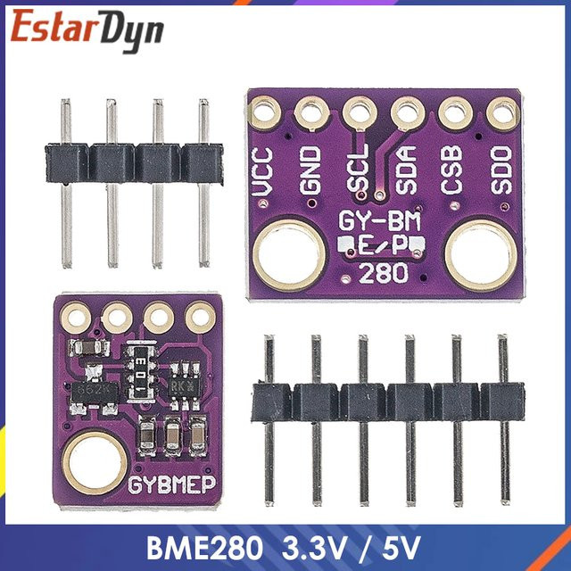 Estardyn BME280 Digitalsensor für Temperatur, Luftfeuchtigkeit und Luftdruck in Purple mit I2C und SPI Schnittstellen - Bild 1