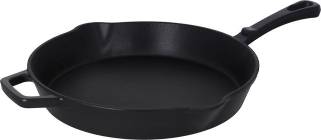 SILVERCREST® Emaille-Gusseisenpfanne in Schwarz mit Ø 30 cm - Bild 1