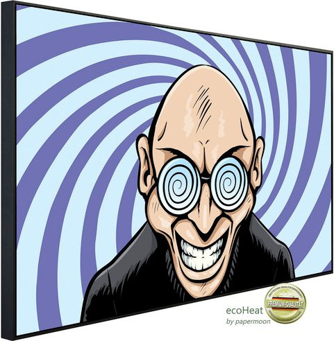 papermoon Infrarotheizung EcoHeat Hypno Googles Man mit Matt-Effekt in Bunt, App-Steuerung und Überhitzungsschutz - Bild 1