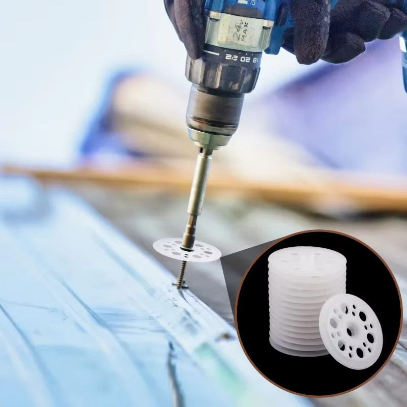 ZENHOSIT Flache Kunststoff-Unterlegscheiben aus Nylon in Weiß, Durchmesser: 45 mm, Dicke: 4,5 mm - Bild 4