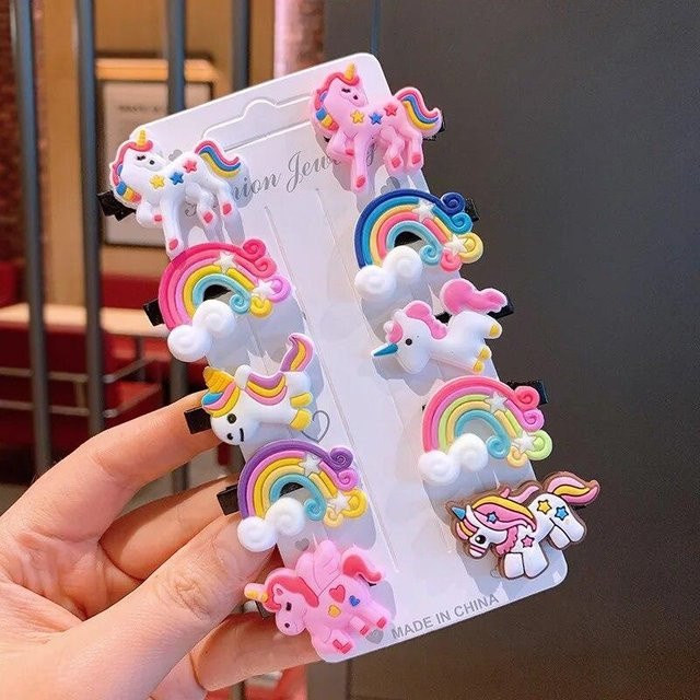 Haarspangen Einhorn, Cartoon, Kinder, weiß - Bild 1