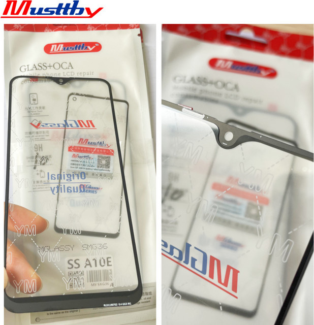 10er Set Musttby Frontglas mit Objektiv und Touch Panel inklusive OCA für Samsung S24 FE, S23, S22, S21, S20 FE, A16, A06, F15 5G, F05, C55 in Transparent - Bild 1