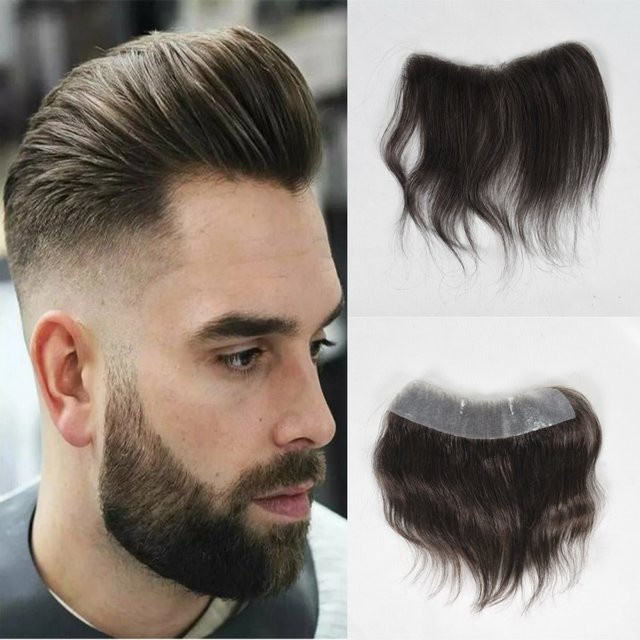 eseewigs Remy-Echthaar-Toupet für Herren, schwarz, glatt - Bild 1
