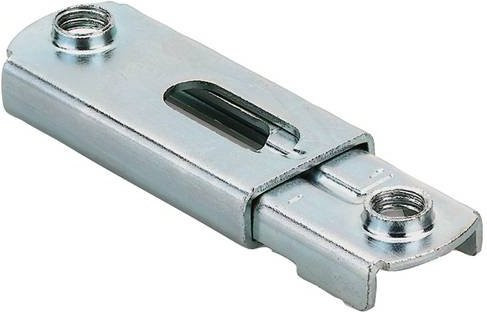 Fischer DPF 60-105 Doppelhalterplatte aus verzinktem Stahl in Silber, 50 Stück - Bild 1