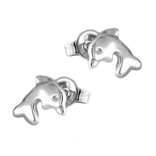 Colfem Ohrstecker Delfin, 925 Silber, rhodiniert, Damen - Bild 1
