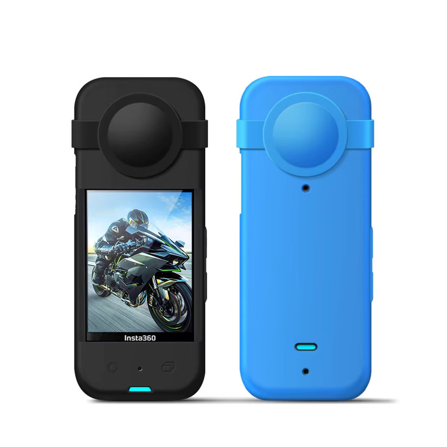 ORBMART Silikonhülle für Insta360 X3 mit Displayschutzfolie und Objektivdeckel als Schutzset für deine Action Camera - Bild 3