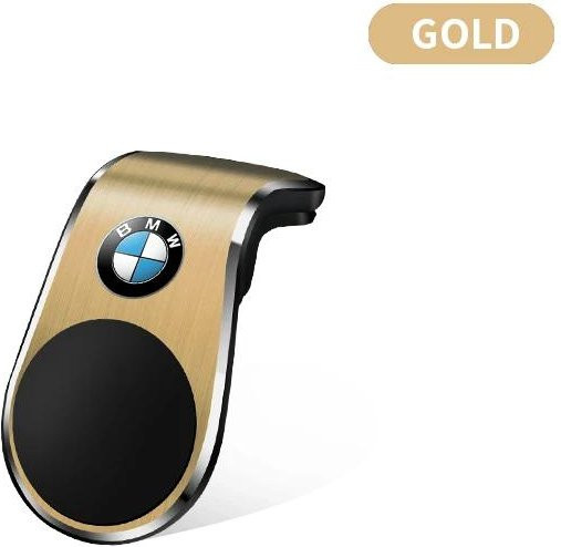 BMW M Logo Magnetische L-förmige GPS-Handyhalterung in Gold für BMW M Performance Modelle - Bild 1