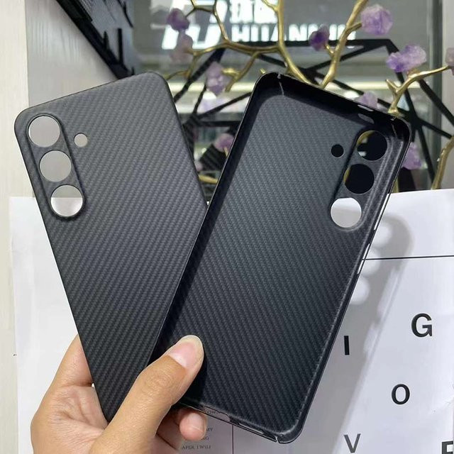 Samsung Galaxy S24 S24 Plus 600D Real Carbon Fiber Aramid Schutzhülle in Schwarz - Bild 1