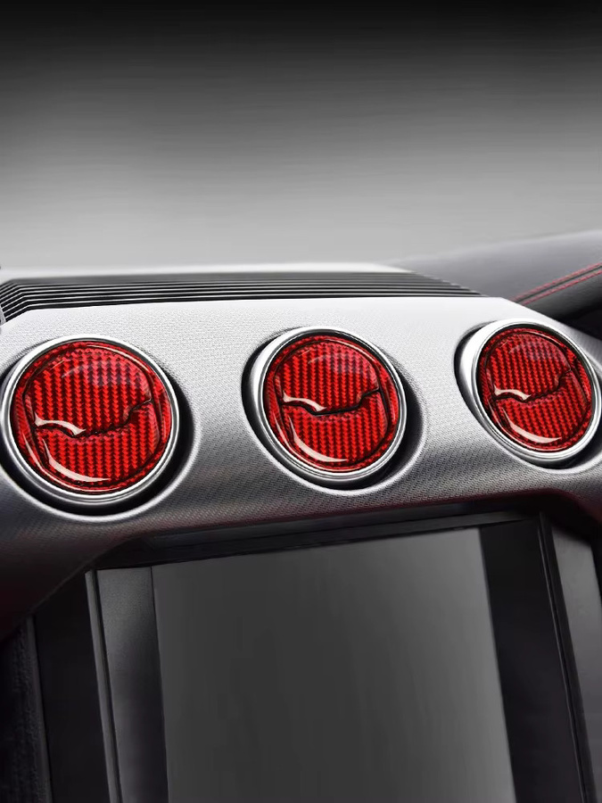 BetterHumz Carbon Faser Dashboard Klimaanlage Lüftungsdüsen Abdeckung Trim Aufkleber für Ford Mustang GT 2015-2019 Auto Innenraum Zubehör - Bild 6