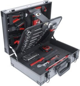 BGS Do it yourself Werkzeug-Satz im Alukoffer mit 66 Werkzeugen in Silber, Rot und Schwarz - Bild 1