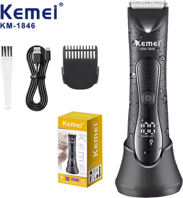 Kemei KM-1846 Elektrische Haarmaschine, Schwarz, Unisex - Bild 1