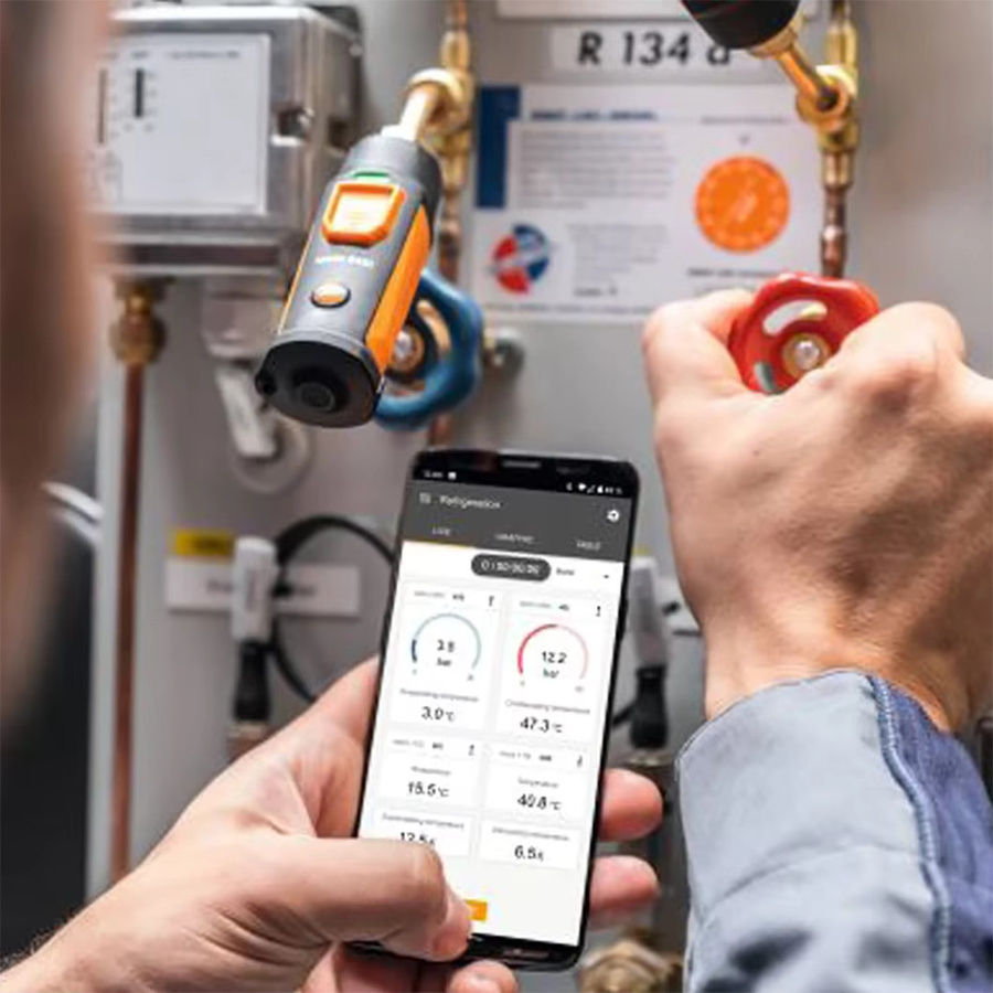 Testo 549i Kabelloses digitales Manifold-Messgerät zur intelligenten Druckmessung für Klimaanlagen und Kühlsysteme mit App-Steuerung - Bild 4