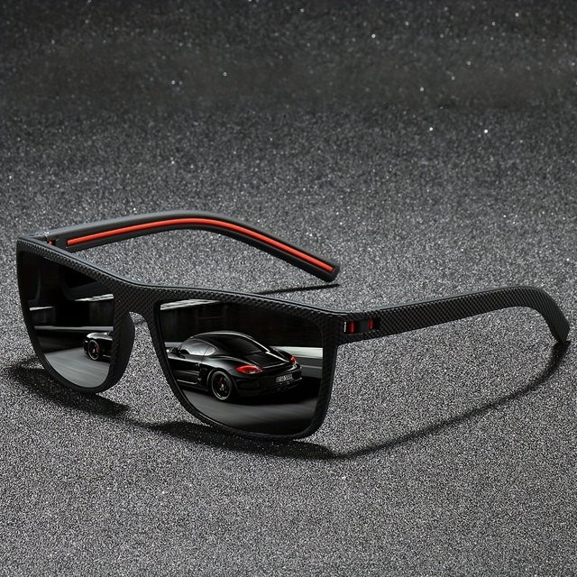 WSZ Sonnenbrille, quadratisch, Vollrand, Kunststoff, schwarz, Unisex, polarisiert - Bild 1