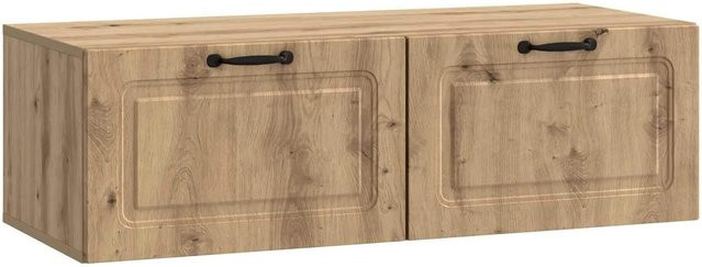 vidaXL Wandmontierter TV-Schrank Artisan-Eiche in Braun, Modernes Design mit Medienfächern und Kabeldurchlass, B/T/H: 98 x 41 x 30 cm - Bild 1