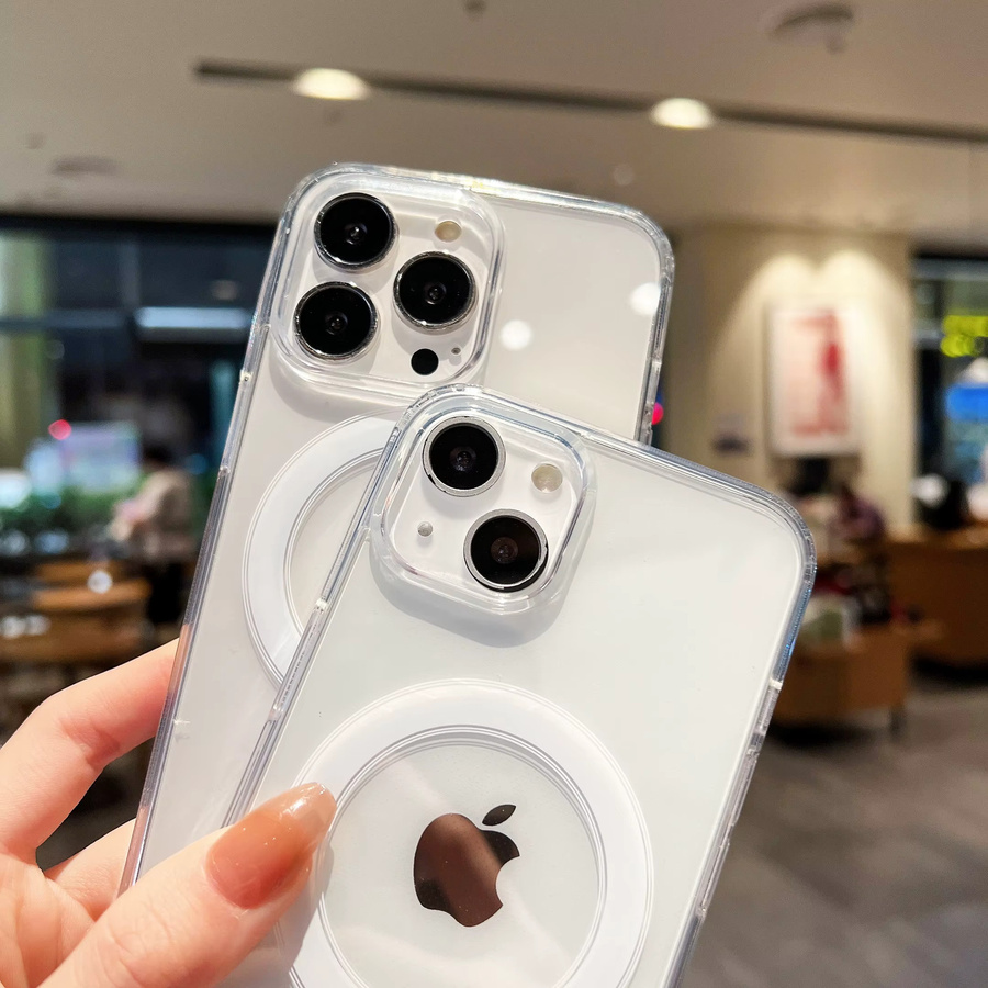 Magnetische MagSafe Schutzhülle für iPhone 11 bis iPhone 17 Pro Max in Transparent - Bild 4