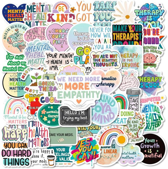 56 oder 112 Stück bunte Sticker Set für Laptop, Koffer und Briefpapier in hellen Farben - Bild 1