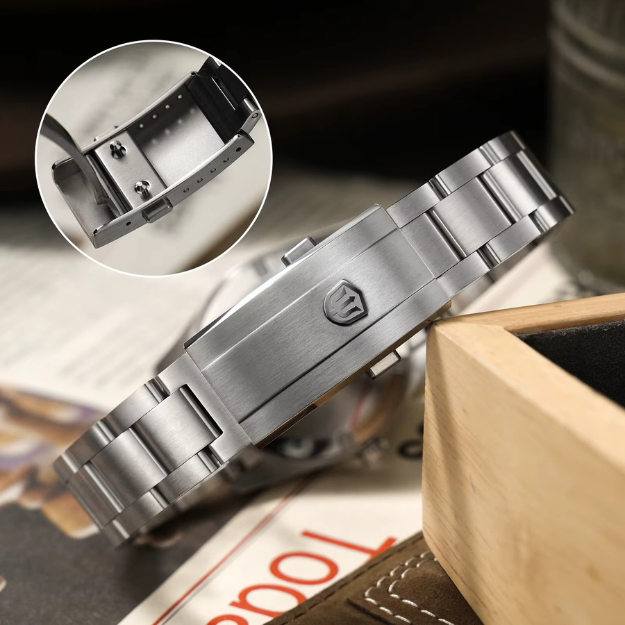 Watchdives Armbanduhr, Edelstahl, Saphirglas, Herren, Silber - Bild 5