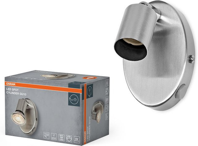 Osram LED Spot Cylinder Wandleuchte in Silber, verstellbar, 1xGU10 - Bild 1