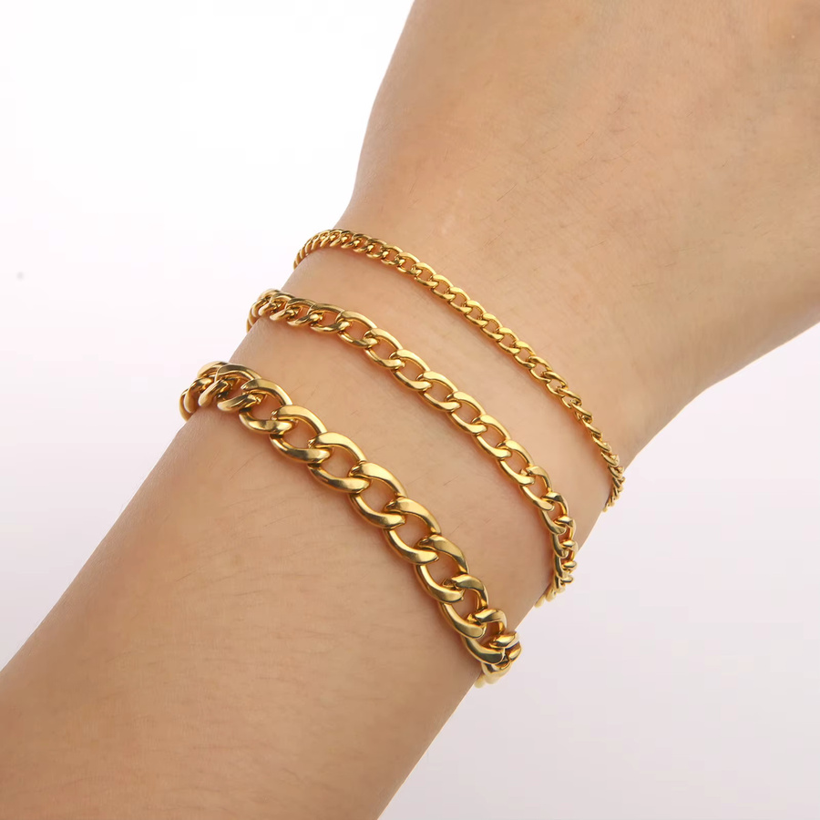 lemegeton Kette Edelstahl, Gold, Unisex, 3-10 mm Breite - Bild 2