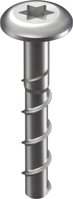 GS Terrassen Betonschraube Silber, Durchmesser: 6 mm, Länge: 28 mm, 10 Stück - Bild 1
