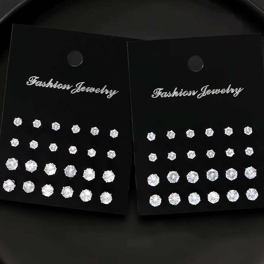 AY Ohrstecker-Set, Silber, Zirkonia, Unisex - Bild 3