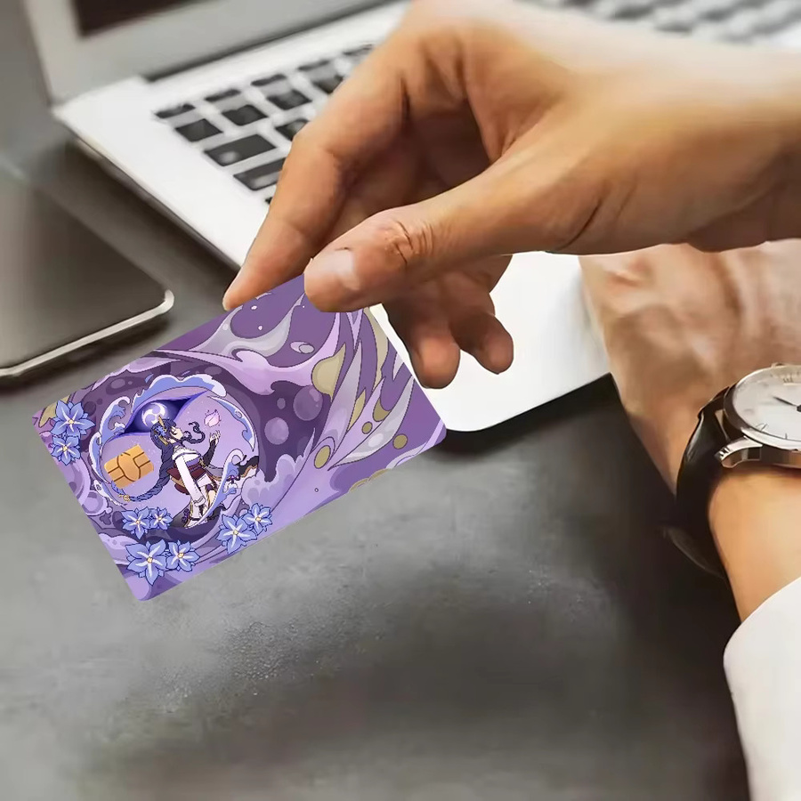 Genshin Impact, Anime-Bank-Kreditkarten, Buspass-Aufkleber, wasserfeste Aufkleber - Bild 3