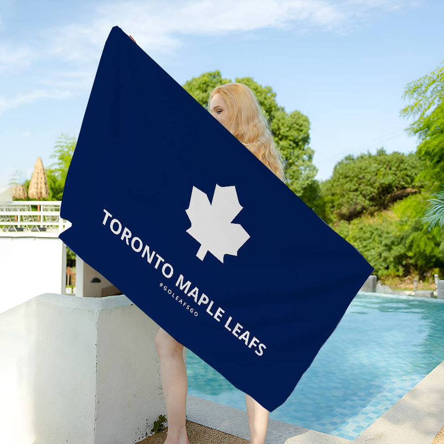 Dalangpa Strandtuch Toronto Maple Leafs Multicolor, Mikrofaser, schnelltrocknend und sandfrei, B: 30 cm, H: 60 cm - Bild 4