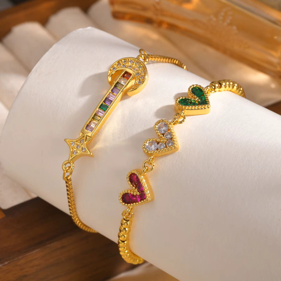 prjewel Armband, Herz, Zirkon, Mond, Stern, Damen - Bild 2