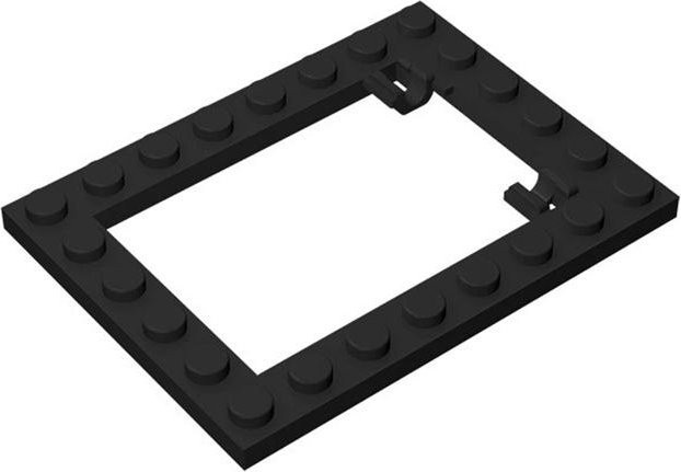 Yiran toy Kleiner Bauplattenrahmen 6x8 Falltürrahmen Bündig 4x5 Flaches Scharnier Baustein Teil 10-teiliges Set schwarz - Bild 1