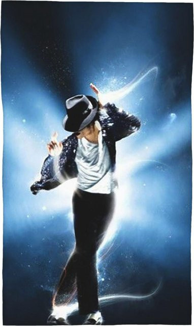 Saugfähiges Baumwollhandtuch Michael Jackson von Ka Chen Muxi, schnelltrocknend, B: 80 cm, H: 130 cm - Bild 1
