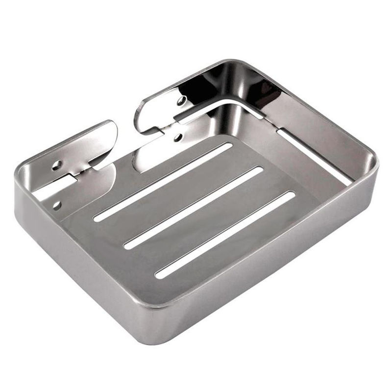 TOMTOP JMS Edelstahl-Seifenschale mit Abfluss für Dusche und Badezimmer, Silber - Bild 6