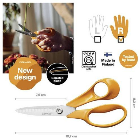 Fiskars Gartenschere 180mm in Orange aus Edelstahl und Kunststoff