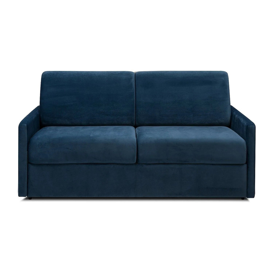 Vente-unique Schlafsofa Calife in Marineblau mit Samtbezug, Breite: 170 cm - Bild 2