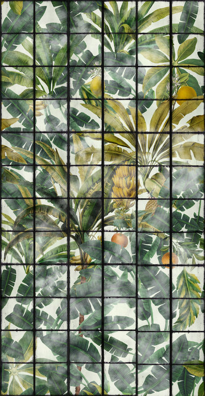 MINDTHEGAP Tapete Orangerie WP20176 Wandbild mit botanischem Floral-Design in Grün und Multicolour, Breite: 300 cm, Höhe: 52 cm - Bild 3