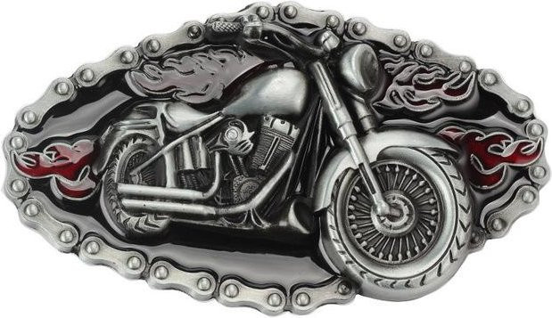 Super Six Gürtelschnalle Motorrad Lokomotive, Herren - Bild 1