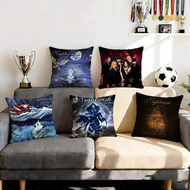 Nightwish Kissenbezug-Set, 4-teilig, Multicolour, dekorative Kissenbezüge für Sofa und Heimdekoration - Bild 1