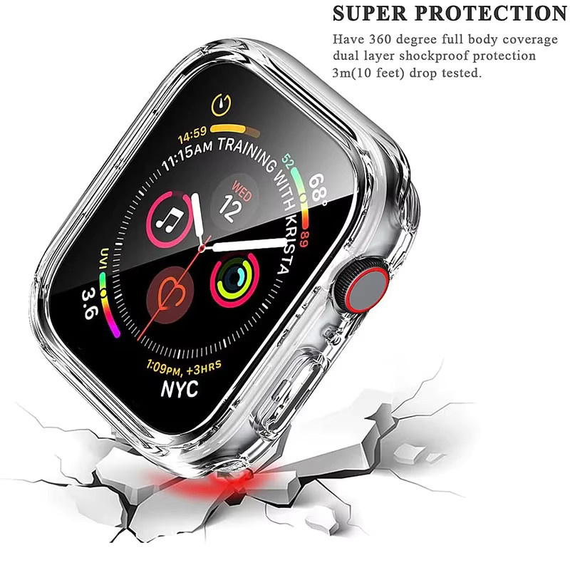 Displayschutzfolie Apple Watch, Gehärtetes Glas, Roségold, Unisex - Bild 3