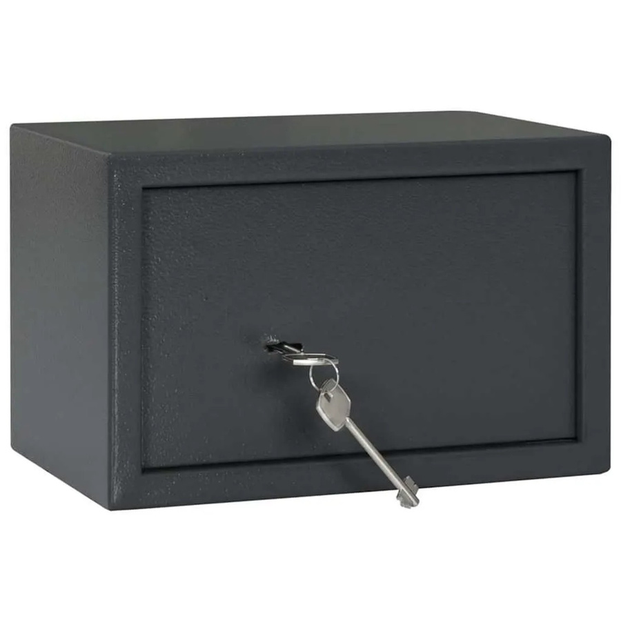 DELUKE KODO Tresor mit Schloss aus Stahl in Dunkelgrau, B/T/H: 31 x 20 x 20 cm - Bild 2