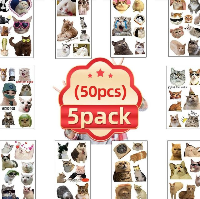 Binchi Outdoor Product Tierkatzen Tattoo Aufkleber, 10-50 Stück - Bild 1