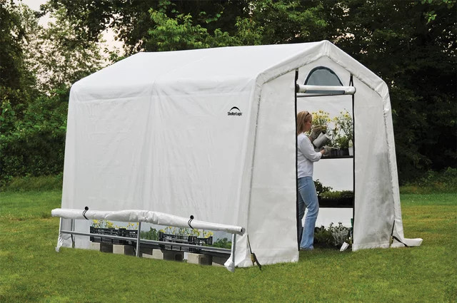 Shelter Logic Foliengewächshaus In-A-Box mit Fenstern, hellgrau, B/T: 240 x 240 cm - Bild 1