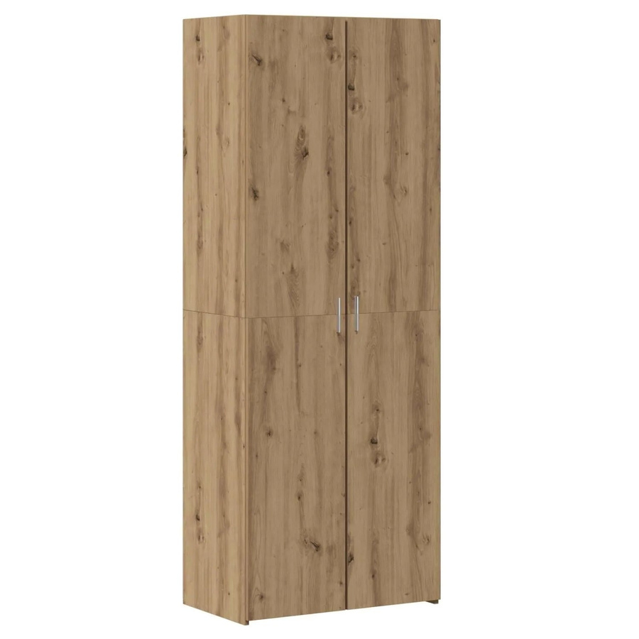 vidaXL Highboard Set 2 Stück Artisan-Eiche Braun mit Schranktüren und Regalböden B/T/H: 70 x 42,5 x 185 cm - Bild 2