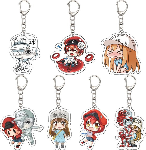 Bandai Schlüsselanhänger Anime Cells at Work!, Acryl, Unisex, 55 mm - Bild 1