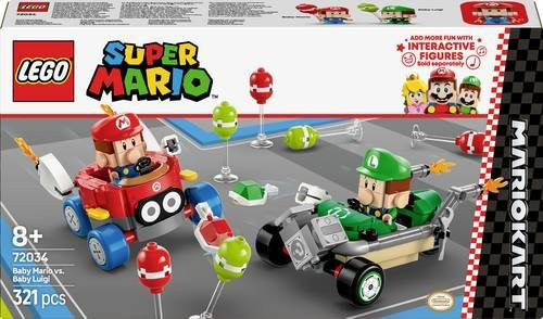 LEGO Super Mario Mario Kart Baby Mario vs. Baby Luigi Bausteinen ab 8 Jahren